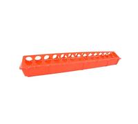 COSMEVIVI Red Plastic Long Feeding Trough for Canaries and Finches Washable Bird Cage Accessory Sturdy Bird Feeder Easy to Install on Cage