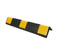 COSMEVIVI Reflective Rubber Corner Guards Wall Protection Strips for Garage Parking Lots Self-adhesive Installation Durable Design with Rounded Edges Vehicle Damage Prevention