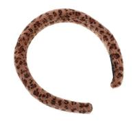 COSMEVIVI Retro Leopard Print Headband Snood for Women Plush Cheetah Hair Band Animal Print Head Wrap Fall Fashion Accessory