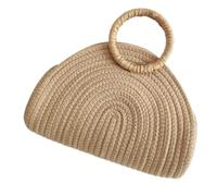 COSMEVIVI Rope Woven Handbag Large Capacity Holiday Bag for Outdoor Activities Fashionable Bohemian Style with Durable Texture for Beach and Casual Use