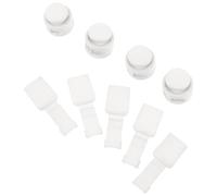 COSMEVIVI Set of 50 White Plastic Shoelace Buckles with Spring Cord Locks and End Clips for Running Shoes, Featuring Unique Smooth Abs Design for Easy No-tie Shoe Fastening