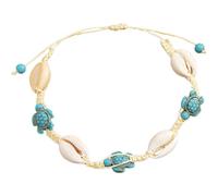 COSMEVIVI Shell Anklet for Women Beach Vacation Bohemian Style Sea Turtle Bracelet Cowrie Shells Ankle Jewelry