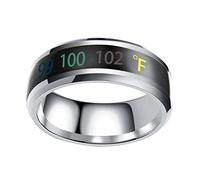 COSMEVIVI Smart Temperature Display Couple Ring Jewelry Chic Finger Ring for Couples Stylish Design Temperature Changing Feature Special Occasions