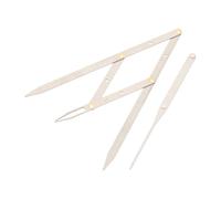 COSMEVIVI Stainless Steel Eyebrow Ruler with Sliding Three-point Positioning for Accurate Golden Ratio Measurement and Eyebrow Shaping and Lips