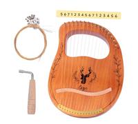COSMEVIVI String Lyre Harp Wooden Harp Instrument Solidwood Lyre Ancient Style Portable