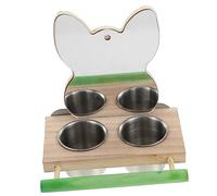 COSMEVIVI Strong Bird Toy Mirror Food Bowl Parrot Feeding Box Quick Link Attachment Cage Accessory