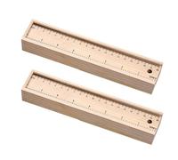 COSMEVIVI Sturdy Wooden Pencil Case Kit 2 Set for School Kids, Beige | Drawer Style, Large Capacity Storage, Rectangle Shape, Portable Use, School Season Decor, for Pens and Jewelry