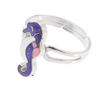COSMEVIVI Thermochromic Adjustable Cartoon Finger Ring Color Changing Ring for Women Cute Ocean Animal Jewelry for Casual Wear