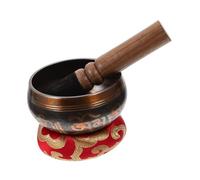 COSMEVIVI Tibetan Meditation Bowl Buddha Singing Bowl Yoga Chime Mallet Relaxation Tool Random Color