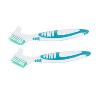 COSMEVIVI Turtle Shell Mud Dirt Remover Brush 2pcs Set Double-sided Mini Brush for Turtle Supplies Portable and Easy to Use Sturdy Plastic Comfortable Grip Green
