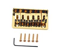 COSMEVIVI Vintage Look 6 String Guitar Bridge Metal Saddle Strain Plate 73mm Uk Ukulele Part