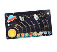 COSMEVIVI Wooden Solar System Puzzle for Educational Planet Cognition Early Learning Space for Boys and Enhances Creativity and Observation Skills