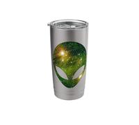 Cosmic Alien Head - Green UFO SciFi Galaxy Stainless Steel Insulated Tumbler