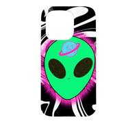 Cosmic Alien Head Planet Graphic Design Case for iPhone 15 Pro