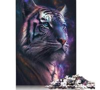 Cosmic Animal Tiger 1000 Piece Jigsaw Puzzle for Adult Toy Intellectual Game Educational Game for Adult Stress Relief Home Decoration 1000pcs (75x50cm)
