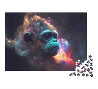 Cosmic Ape Vision 100% Recycled Cardboard Cosmic Gorilla Nebula Art 1000Pc Jigsaw for Adults Challenging & Brainteasing 38x26cm/1000pcs