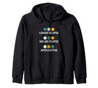 Cosmic Apocalypse Saying Lunar Eclipse Solar Eclipse Zip Hoodie