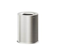 COSMIC Architect Sp Bathroom and Kitchen Waste Bin Without Lid Made of Metal with Modern Design and 5L Capacity. Round and Small Trash Can for Bathroom in Matte Stainless Steel Color