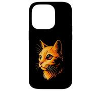Cosmic Art, Vibrant Orange Cat with Galaxy Eye Case for iPhone 14 Pro
