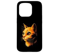 Cosmic Art, Vibrant Orange Cat with Galaxy Eye Case for iPhone 15 Pro
