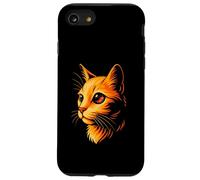 Cosmic Art, Vibrant Orange Cat with Galaxy Eye Case for iPhone SE (2020) / 7/8