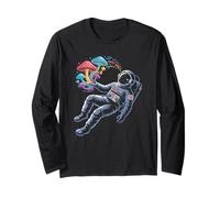 Cosmic Astronaut discovering Retro Psychedelic toadstools Long Sleeve T-Shirt