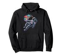 Cosmic astronaut discovering retro psychedelic toadstools Pullover Hoodie