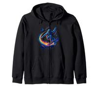 Cosmic Astronaut Speed Motion Art Zip Hoodie