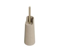 COSMIC Avenir Contemporary and Polygonal Design Toilet Brush Made of Recycled Plastic. Freestanding Toilet Brush Holder in Natural Sand Color.