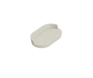 COSMIC Avenir Soap Dish for Bathroom or Kitchen with Contemporary and Rectangular Design Made of Recycled Plastic. Soap Bar Holder. Natur White Color Sink Accessory