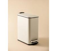COSMIC Essentials Bathroom and Kitchen Pedal Bin with Lid, Modern Design, and 5L Capacity. Small Trash Can with Soft-Close Lid in Matte White Color