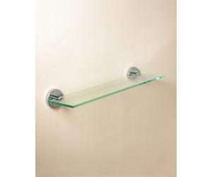 Cosmic Bathroom Shelf, Bathroom Organizer, 40Cm, Glass, Chrome, Anti-Corrosion, 10Kg Resistance, Start Collection