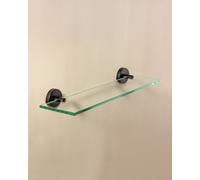 Cosmic Bathroom Shelf Bathroom Organizer Glass Matt Black Start Collection Cosmic Black