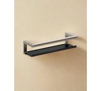 Cosmic Bathroom Shelf, Bathroom Organizer, Matt Silver And Black, Architect S+ Collection