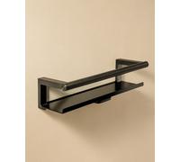 Cosmic Bathroom Shelf, Bathroom Organizer, With Glass Wiper Brushed Black Pvd , Architect S+ Collection