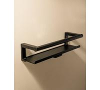 Cosmic Bathroom Shelf, Bathroom Organizer, With Glass Wiper, Matt Black , Architect S+ Collection