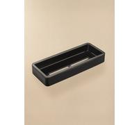 Cosmic Bathroom Shelf Rectangular, 30 Cm, Black Matt, Metal & Plastic, Wall-Mounted
