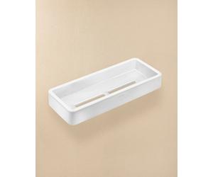 Cosmic Bathroom Shelf Rectangular, 30 Cm, White Matt, Metal & Plastic, Wall-Mounted