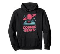 Cosmic Beats Space DJ Vinyl Planet Music Rave Pullover Hoodie