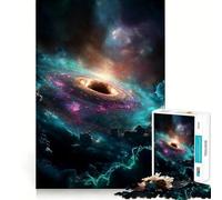 Cosmic Black Hole with Nebula Jigsaw Puzzles for Adults1000 Pieces Focus Boost, Bright Print, Family Fun, Wall Accent (38x26cm)
