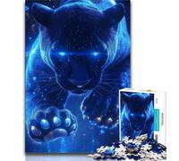 Cosmic Black Panther 1000 Piece Jigsaw Puzzles for Teenagers Gifts,Stress Reliever Difficult Challenge Enhance Love between Couples (75x50cm)