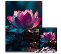 Cosmic Bloom Black Lotus 1000 Piece Jigsaw Jigsaw Puzzles for Adults for Parents Lovers Friends Age 14 1000 PCS(75x50cm)