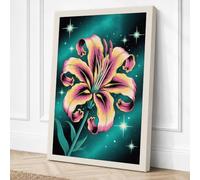 Cosmic Bloom Botanical Canvas Wall Art Print 24x16 Inch (61 x 41 cm)