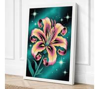 Cosmic Bloom Botanical Canvas Wall Art Print 30x20 Inch (76 x 51 cm)