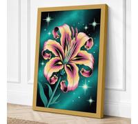 Cosmic Bloom Botanical Canvas Wall Art Print 30x20 Inch (76 x 51 cm)