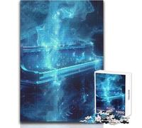 Cosmic Blue Grand Piano 1000 Piece Jigsaws Learning Game for Skill Practice Thoughtful Gift for Happy Moments Size 38x52cm