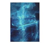 Cosmic Blue Grand Piano Jigsaw Puzzle for Adults, 500 PCS