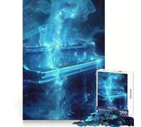 Cosmic Blue Grand Piano Jigsaw Puzzles 1000 Pieces for Teenagers Cognitive Train, Premium Print, Pattern Assemble, Santa Surprise (38x52cm)