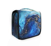 Cosmic Blue Makeup Bag with hanging hook Zipper Makeup Bags For Women Vertical Free-Standing