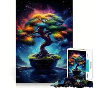 Cosmic Bonsai Jigsaw Puzzles for Teenagers 1000 Piece Calm Daily, Indoor Play, Joyful Challenge, Night Game (50x75cm)